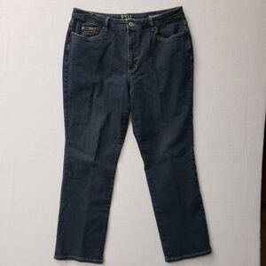 French Dressing Womens Straight Leg Jeans 16P Dark High Rise Made Canada Suzanne